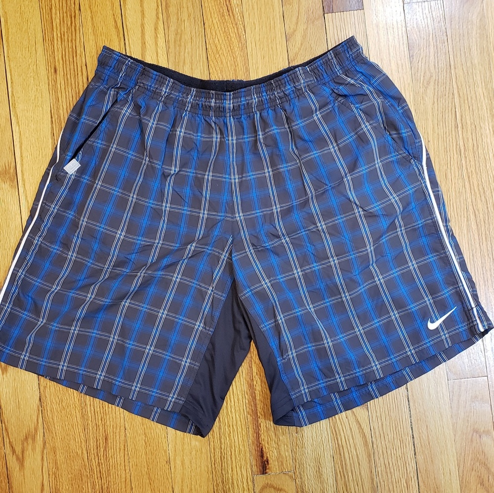 Nike Plaid Blue Shorts